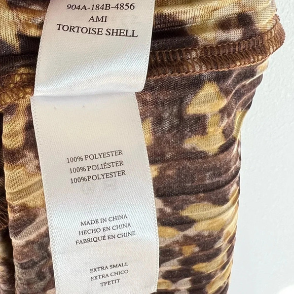 NWOT Rails Ami Tortoise Shell Print Plisse Pullover Slip Dress Casual Women’s XS - Picture 8 of 11